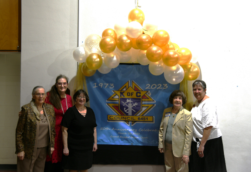 Ladies Auxiliary members L to R Dolores Flanagan, President and Co-Founder Ann Bowman, Vice President Lynn McDonald, Nancy Hall, 